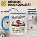 Schüler Abschluss Tasse Geschenk Lustige Geschenkidee Spruch Durchgebissen Und Bestanden Blau Trendation