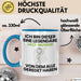 Jazz-Musiker Geschenk Tasse Lustige Geschenkidee Geburtstag für Jazz-Musiker Ich Bin Dieser Legendäre Jazz-Musiker Von Dem Alle Geredet Haben Kaffee-Becher Blau Trendation