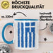 Griechenland Tasse Geschenk Grieche Flagge Hoch Kaffee-Becher Blau Trendation