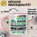 Mountainbiker Geschenk Tasse Lustiger Spruch Erheben Sie Sich Der Mountainbiker Betritt den Raum Rosa Trendation