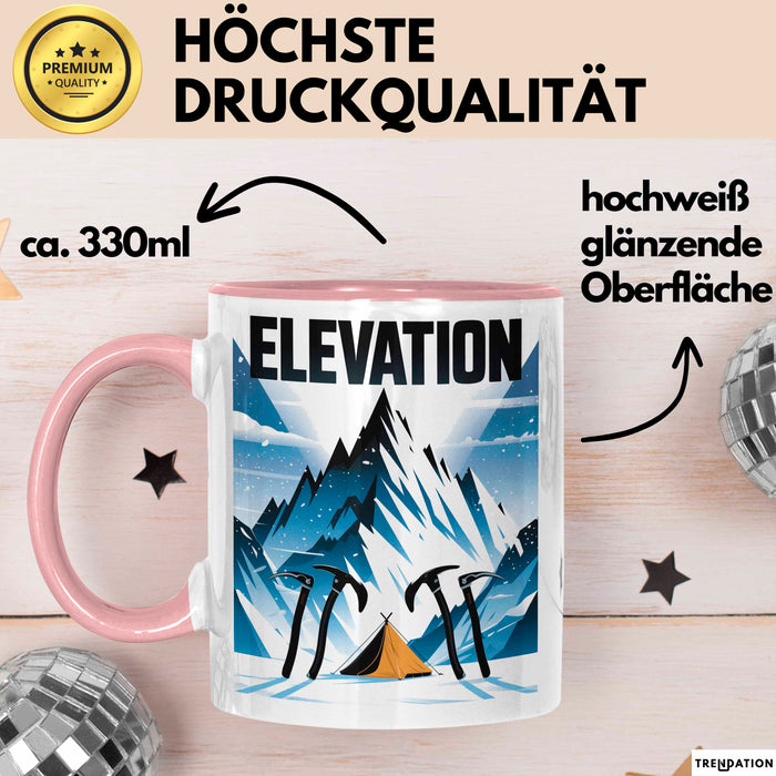Bergsteiger Tasse Geschenk Lustige Geschenkidee Spruch Für Höhen Liebhaber Rosa Trendation
