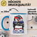 Croatia Tasse Geschenk Für Kroatische Frau Heimat Kroatien Kaffee-Becher Geschenkidee Blau Trendation