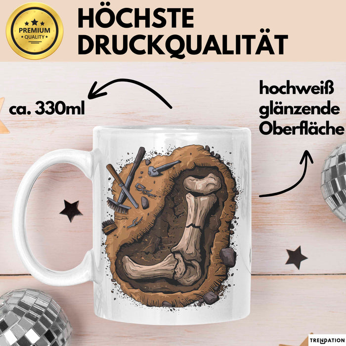 Archäologe Tasse Geschenkidee für Ruinen Entdecker Weiß Trendation