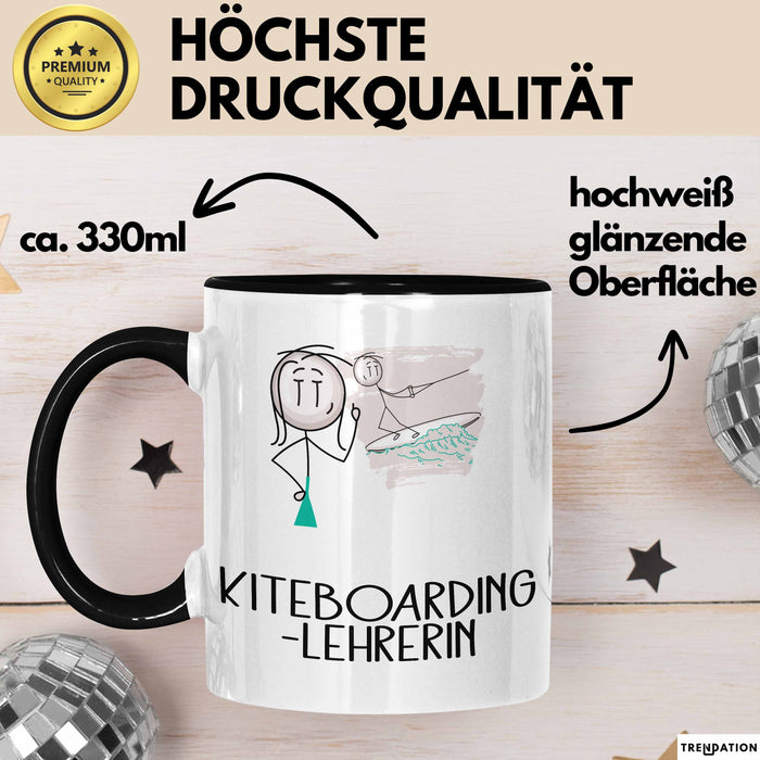 Geschenk für Kiteboarding-Lehrerin Tasse Lustige Geschenkidee Geburtstag Ich Bin Kiteboarding-Lehrerin Ich Darf Das Trendation