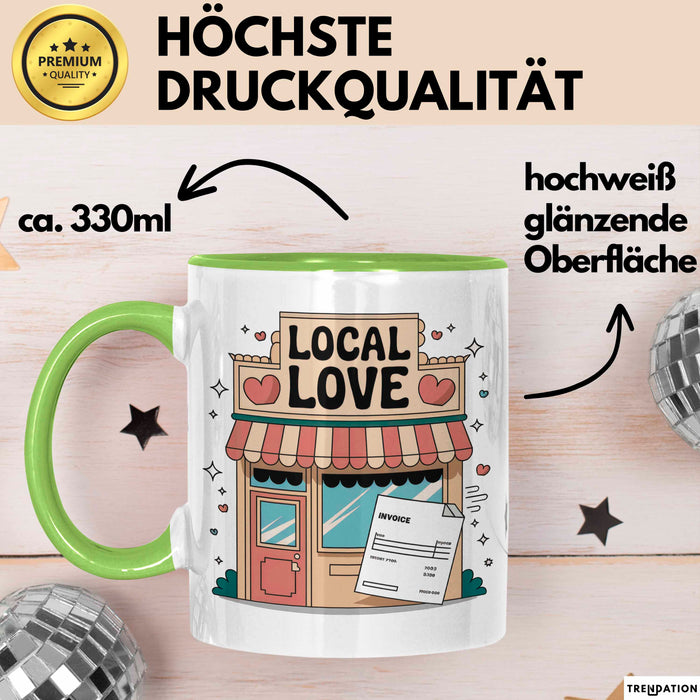 Kleinunternehmer Tasse Geschenk Lustige Geschenkidee Spruch Für Lokale Helden Grün Trendation