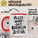 Kornelia Tasse Geschenk Alles Ist Gut Kornelia Ist Jetz Da Geschenkidee Becher mit Name Rot Trendation