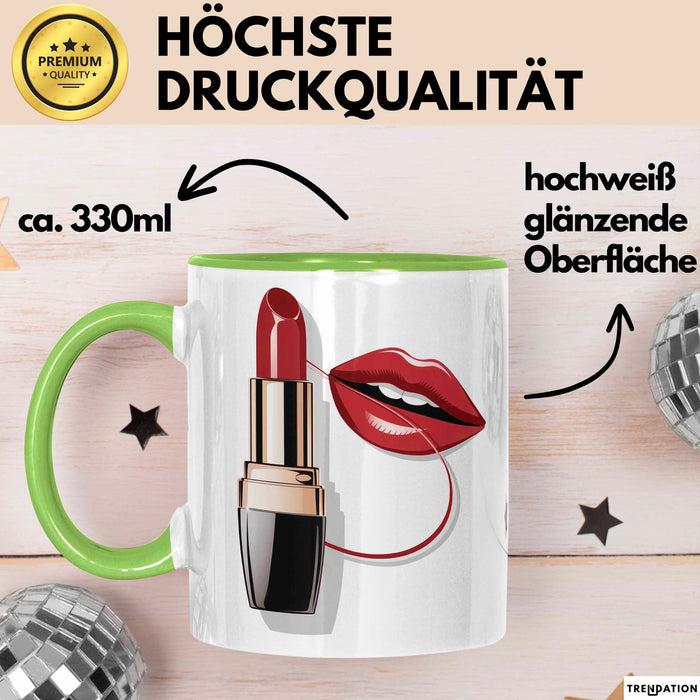 Make up Artist Tasse Geschenkidee für Schminke Kreateur Grün Trendation