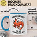 Geburtstagsfeier Garnele Tasse Geschenk Lustige Geschenkidee Spruch Alles Gute Zum Geburtstag Du Bist Shrimply Der Beste Blau Trendation