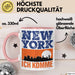 New York Tasse Geschenk Horizont Ich Komme Spruch Geschenkidee Rosa Trendation