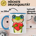 Frosch Herz Tasse Geschenk Lustige Geschenkidee Spruch Blau Trendation