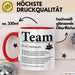 Büroarbeit Kollege Tasse Geschenk Lustige Geschenkidee Spruch Team Definition Rot Trendation