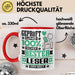 Leser Geschenk Lustiger Spruch für Leser Geschenkidee Bester Leser Der Welt Rot Trendation