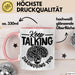 Psychotherapeut Geschenk Tasse Spruch Keep Talking I'm Diagnosing You Seelenklempner Seelenarzt Kaffee-Becher Therapeut Rosa Trendation