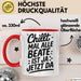 Beate Tasse Geschenk Chillt Mal Alle Beate Ist Ja Jetzt Da Geschenkidee Becher mit Name Rot Trendation