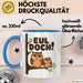 Eule Tierliebhaber Tasse Geschenk Lustige Geschenkidee Spruch Eul Doch Blau Trendation