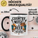Country Musik Bier Tasse Geschenk Lustige Geschenkidee Schwarz Trendation