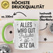 Frauke Tasse Geschenk Alles Ist Gut Frauke Ist Jetz Da Geschenkidee Becher mit Name Grün Trendation