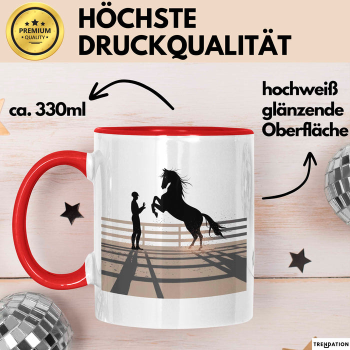 Pferde Trainer Tasse Geschenk Lustige Geschenkidee Spruch Für Reitsport Coaches Rot Trendation