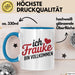 Frauke Tasse Geschenk Ich Bin Vollkommen Frauke Geschenkidee Geburtstag Blau Trendation