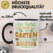 Hobby-Gärtner Geschenk Tasse Ich Möchte Nur In Meinem Garten Arbeiten Hühner Liebhaber Landwirt Bauer Geschenkidee Kaffee-Becher Schwarz Trendation