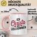 Christa Tasse Geschenk Ich Bin Vollkommen Christa Geschenkidee Geburtstag Rosa Trendation