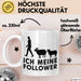 Schaf Tier Bauer Tasse Becher Geschenk Lustige Geschenkidee Spruch Ich Meine Follower Weiß Trendation