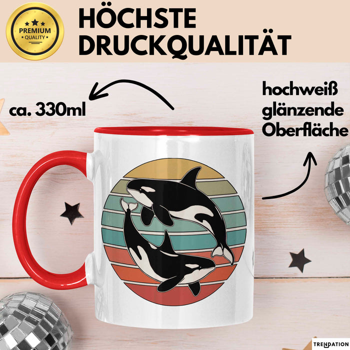 Wal Tier Tasse Geschenk Lustige Geschenkidee Spruch Rot Trendation