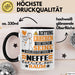Neffe Geschenk Tasse Lustiger Spruch Erheben Sie Sich Der Neffe Betritt den Raum Schwarz Trendation