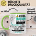 Kiteboarding-Lehrerin Tasse Geschenk Lustiger Spruch Bitte Erheben Sie Sich Seine Majestät Die Kiteboarding-Lehrerin Betritt Den Raum Grün Trendation