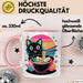 Katzen Tierliebhaber Tasse Geschenk Lustige Geschenkidee Spruch Katze Isst Ramen Nudeln Rosa Trendation