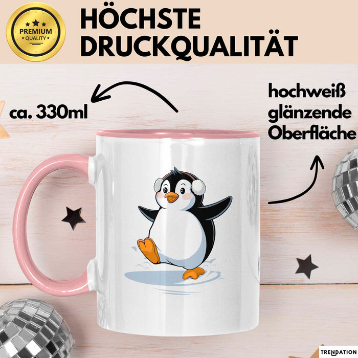 Pinguin Liebhaber Tasse Geschenk Lustige Geschenkidee Spruch Für Kälte Fans Rosa Trendation
