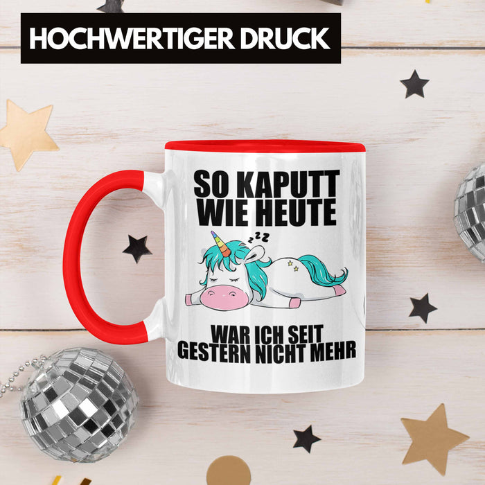 Trendation - Lustige Tassen mit Sprüchen Arbeitskollege Geschenk Kollege Mitarbeiter Geschenkidee Rot Trendation