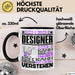 Designer Geschenk Tasse Geschenkidee für Designer Geburtstag Lustiger Spruch Ich Bin Designer Ich Kann Es Dir Erklären Aber Nicht Für Dich Verstehen Schwarz Trendation