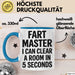 Furz Tasse Geschenk Fart Master I Can Clear A Room Geschenkidee Lustig Blau Trendation