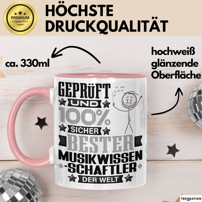 Musikwissenschaftler Geschenk Lustiger Spruch für Musikwissenschaftler Geschenkidee Bester Musikwissenschaftler Der Welt Rosa Trendation