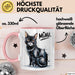 Katzen Tierliebhaber Tasse Geschenk Lustige Geschenkidee Spruch Miau Rosa Trendation
