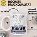 Jogger Geschenk Tasse Ich Bin Jogger Aber Sag Doch Einfach Superheld Lustige Geschenkdiee für Jogger Kaffee-Becher Weiß Trendation