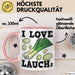 I Love Lauchs Tasse Geschenk Jogger Fitness Fun Spass Rosa Trendation