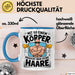 Glatzkopf Männer Tasse Geschenkidee Du Brauchst Keine Haare Blau Trendation