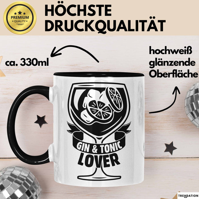 Gin Tonic Lover Tasse Geschenk Becher Trendation