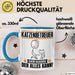 Katzenbetreuer Tasse Geschenk für Katzenbetreuer Der Mann Der Alles Kann Geschenkidee zum Geburtstag Blau Trendation