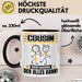 Cousin Tasse Geschenk für Cousin Der Mann Der Alles Kann Geschenkidee zum Geburtstag Schwarz Trendation