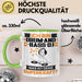 Drum-and-Bass-DJ Tasse Geschenk für Drum-and-Bass-DJ Geburtstag Lustiger Spruch Kaffee-Becher Was Ist Deine Superkraft Grün Trendation