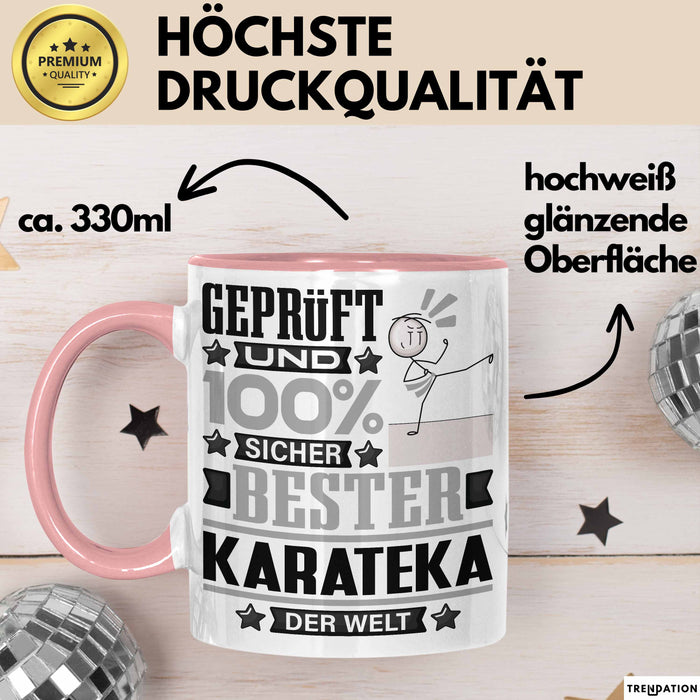 Karateka Geschenk Lustiger Spruch für Karateka Geschenkidee Bester Karateka Der Welt Rosa Trendation