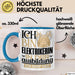 Elektrikerin Ausbildung Start Geschenk Tasse Ich Bin Elektrikerin In Der Ausbildung Ich Darf Das Kaffee-Becher Geschenkidee Blau Trendation
