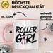 Rollschuh Skater Tasse Geschenk Rollergirl Skating Geschenkidee Lustig Rosa Trendation