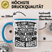 München Tasse Geschenk Heimat Münchener Geschenkidee Kaffee-Becher Bayern Es Gibt 2 Arten von Menschen Münchener Blau Trendation