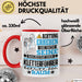 Kletterführer Geschenk Tasse Lustiger Spruch Erheben Sie Sich Der Kletterführer Betritt den Raum Rot Trendation