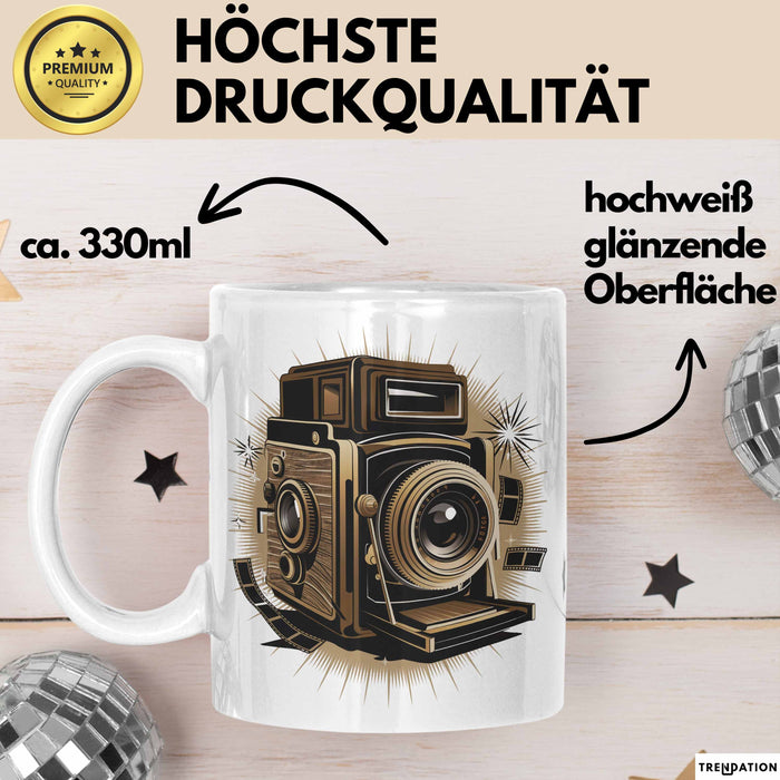 Fotograf Tasse Geschenkidee für Fotografie Enthusiasten Weiß Trendation