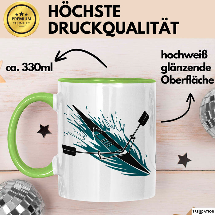 Ruder Enthusiast Tasse Geschenkidee für Rudercrew Fans Grün Trendation